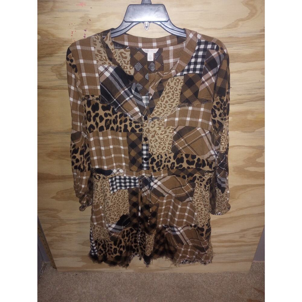 Women's Cato Patchwork Animal Tunic Dress Large‎